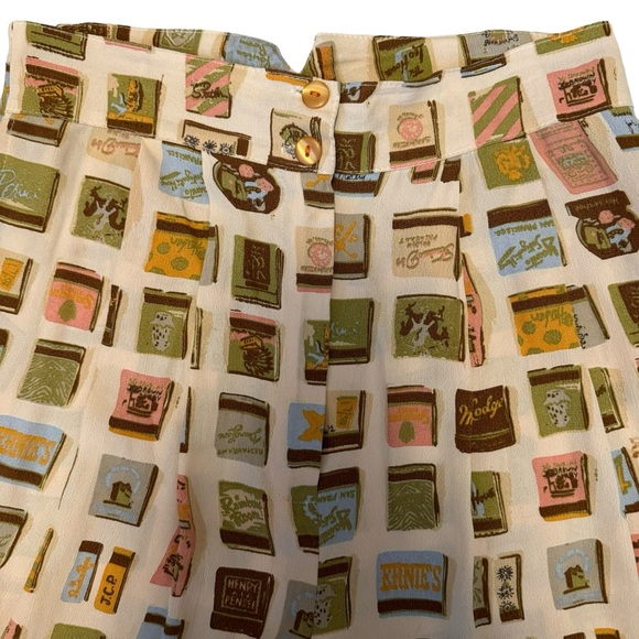 Vintage Baraka Matchbox Graphic Colorful Print High Waisted Shorts - Picture 2 of 7